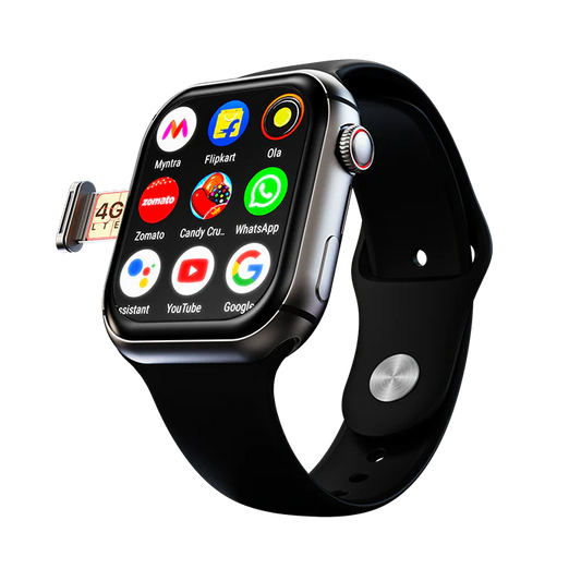 Fire-Boltt Dream WristPhone - 4G SIM/LTE/WiFi, Bluetooth Android OS, Play store unlimited apps, GPS Smartwatch  (Midnight Steel Strap, Free Size)