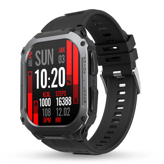 Pebble Bravo - Dare Edition Infinite Display, Bright HD Display 600Nits BT Calling, One Time BT Connect, , 520 mAh Battery, Health Suite, Multi Sports Mode, Rugged Built, Multiple Watch Faces, Built-In Torch, AI Voice Assistan