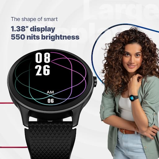 Noise Arc 1.38" Advanced Bluetooth Calling Smart Watch, 550 NITS Brightness, 100 Sports Modes, 100+ Watch Faces, 7-Day Battery, IP68 Rated (Jet Black)