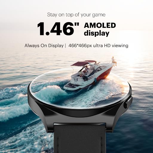 Noise Newly Launched Nova 1.46" Amoled Display with in-Built Bluetooth Calling,Premium Finish with Latest Ui,466 * 466Px Ultra Hd Viewing,110+ Sports Modes Smart Watch for Men&Women (Jet Black)